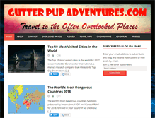 Tablet Screenshot of gutterpupadventures.com